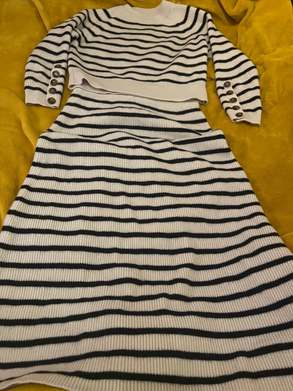 Sezane Sami/Naelle Set in Navy/Ecru Stripe
